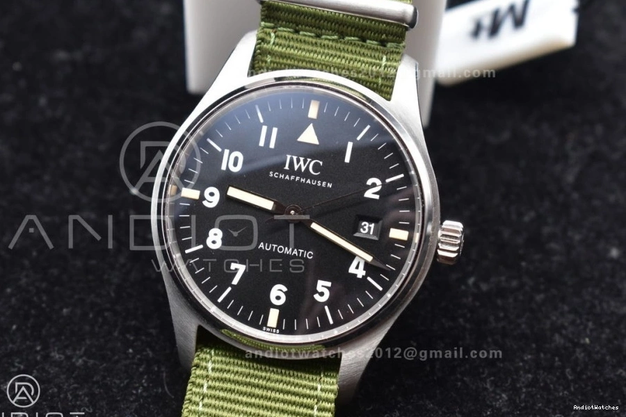 Black XVIII Mark “TRIBUTE MARK Strap 1:1 A Dial Green Practical M+F Edition 429 IW327007 TO on Nylon Best XI” 0720